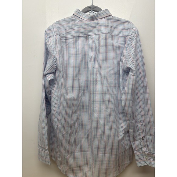 IZOD Performance Comfort Shirt Large Long‎ Sleeve Stretch Button Down Check #59 - Picture 6 of 8